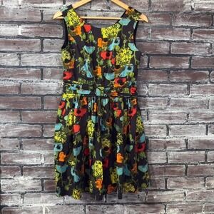 Marisfrolg Dress Women 38 S Black Floral Fit Flare Designer